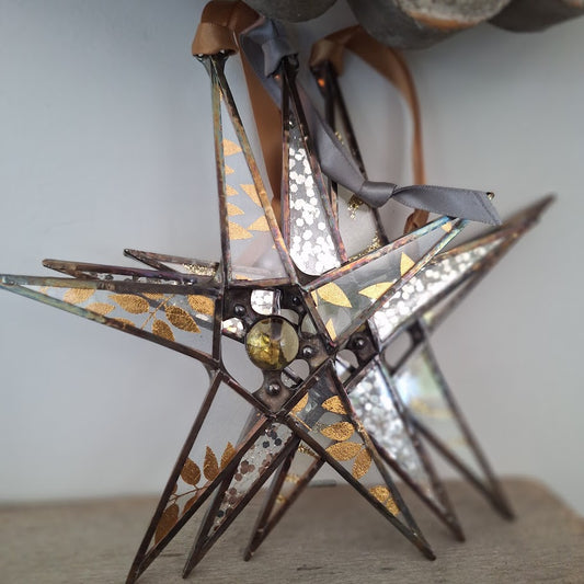 star glass gold silver group